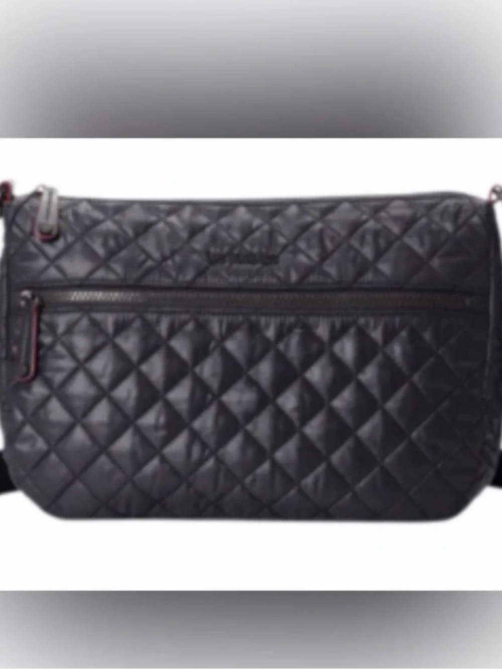 MZ Wallace Roxy Quilted Crossbody Shoulder Bag in Black
